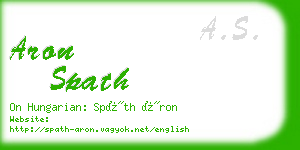 aron spath business card